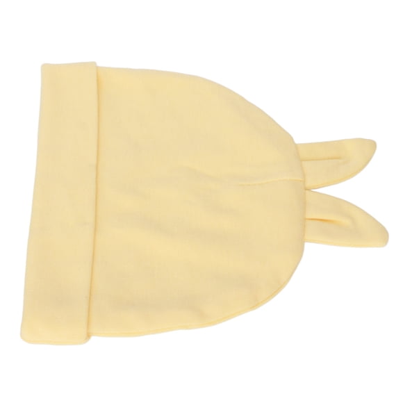 Newborn Baby Hat, Bunny Ears Baby Beanie Hat Yellow Bright Color For Outdoor