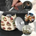 thumbnail image 4 of Yayeee Ashtray with Lid for Cigarette Smokeless Stainless Steel Home Ash Holder, Strawberry Cake, 4 of 7