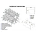 thumbnail image 5 of Woodland Staircase Bunk Bed Twin over Full with 2 Urban Bed Drawers in Grey, 5 of 5