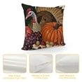 thumbnail image 4 of Thanksgiving Turkey Fall Throw Pillow Cover, Soft Flannel Autumn Decorative Pillow Case Cushion Cover for Couch and Sofa, 4 of 5