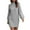 Gray, variant on IROINNID Semi Formal Dress for Women Long Sleeve Sweater Dress Summer Solid Dress Round Neck Loose Dress,Olive Green