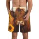 thumbnail image 1 of Balery Countryside Sunflower Cow Traje de Baño Estilo Hawaiano para Hombre, Shorts de Secado Rápido con Bolsillos-Large, 1 of 6