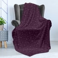 thumbnail image 4 of Universe Soft Flannel Fleece Blanket, Repeating Pattern of Constellations Starry Sky Mysterious Cosmos Stars, Cozy Plush for Indoor and Outdoor Use, 50" x 60", Plum and Pastel Brown, by Ambesonne, 4 of 5