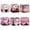 A001- A, variant on Halloween Treat Boxes, Pink Halloween Decorations, Halloween Party Supplies, Candy Boxes for Party, Set of 6 3D Cardboard Favor Containers Printed with Cauldron, Witch, Graveyard