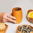 thumbnail image 3 of Rounded Teak Wood Cup 2-Pack, 3 of 5