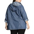 thumbnail image 4 of KVMeteor Veste en Jean à Capuche pour Femmes Grande Taille, 4 of 4