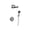 Chrome, variant on Olimpia 12-in Rain Showerhead Combo Shower System with Multi-Function Handshower and Pressure Balanced Mixing Valve Chome