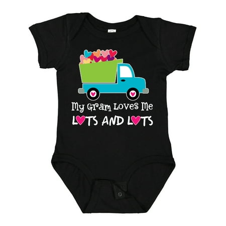 

Inktastic Gram Loves Me Grandchild Truck Gift Baby Boy Bodysuit