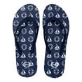 thumbnail image 3 of Beaute Fashion Trendy Nautical Sailboat Anchor Starfish Flip Flops Mermaid Adult Women Thong Sandal Slipper (Size XL, Navy Sailboat), 3 of 5