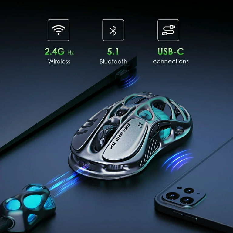 GravaStar Mercury M1 Pro Gunmetal Gray Wireless gaming mouse