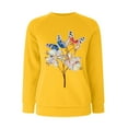 thumbnail image 4 of Puliio Women's Sweatshirts Colorful Butterfly Print Round Neck Raglan Casual Pullover Sweatshirt Long Sleeve Loose Fit Comfy Sweater Tops, 4 of 5