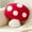 Flat Dots, variant on Sunlit Mushroom Pillow, Soft Plush Polka Dot Throw Pillows, Decorative Fuzzy Pillows for Couch, Sofa, Bedroom, Nursery, Home Decor for Mushroom Lovers, Red