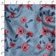 thumbnail image 6 of Soimoi Japan Crepe Satin Blue Fabric By the Yard - 54 Inch Wide - Florals Print Fabric - Elegant and Timeless Patterns for Fashion and Home Decor Printed Fabric, 6 of 6
