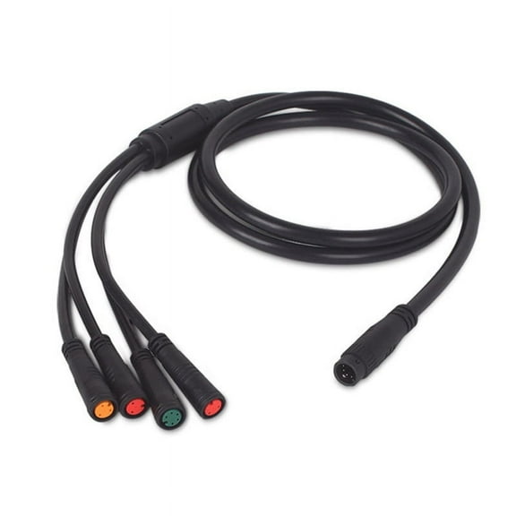 1 to 4 Wiring Harness Main Cable Waterproof Wire for Electric Bike Throttle LCD Brake Waterpoof Connector