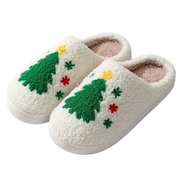 Aellinatey Novelty Funny Slippers Soft Fuzzy Slippers Christmas Slippers for Women Men