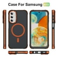 thumbnail image 3 of ShellTech for Samsung Galaxy A15 Case Compatible with MagSafe Anty-Slip Grip Military-Grade Protective Adjustable Kickstand Magnetic Phone Case,Orange, 3 of 9
