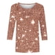 thumbnail image 5 of Tejiojio Women's Sequin Top Round Neck 3/4 Sleeves Sparkly Casual Party Blouse S-2XL, 5 of 5