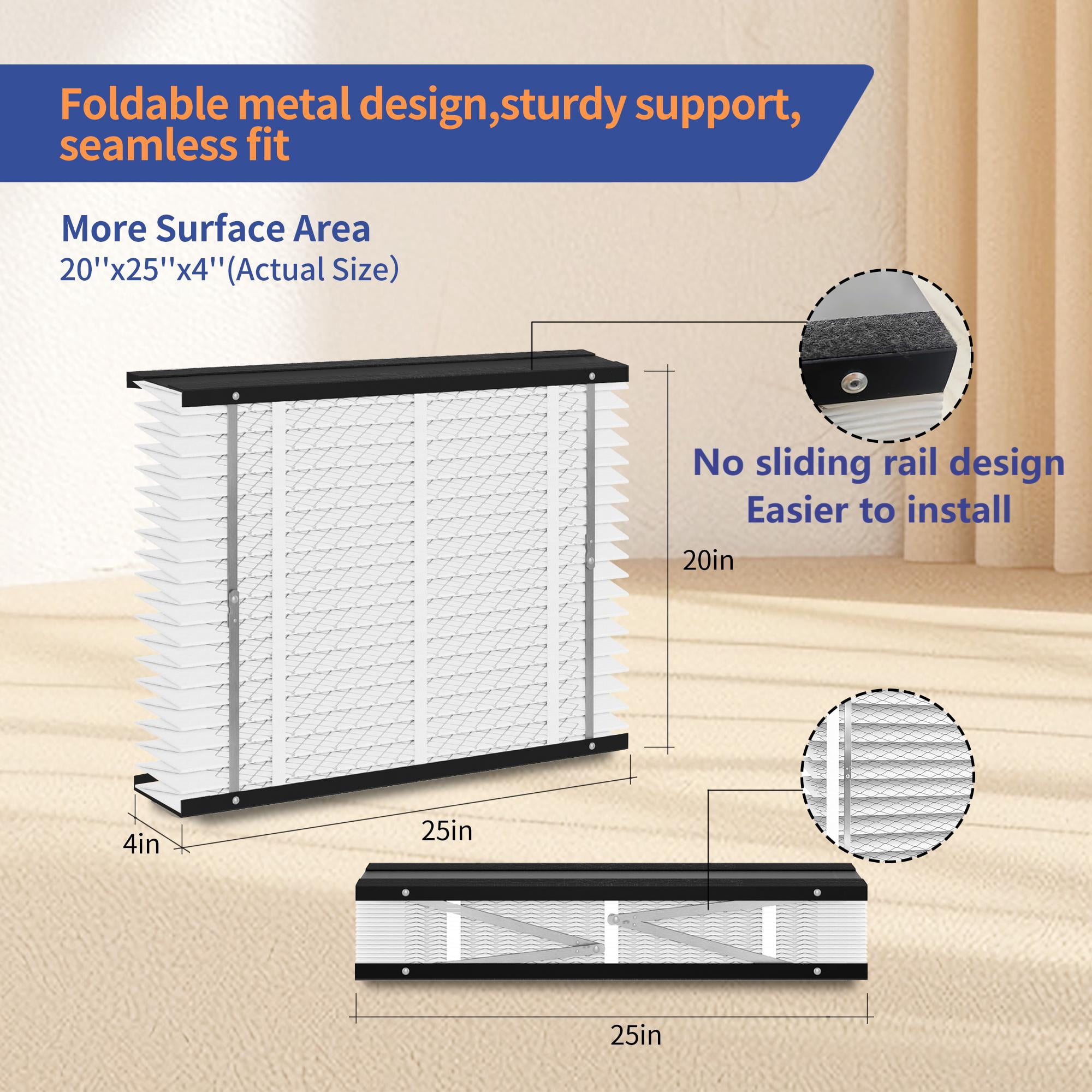 2Pack 216 Replacement Filter,Compatible with AprilAire 216 Whole House Air Purifiers Models,1210,1620,2210,2216,3210,4200,MERV 16 HVAC Furnace Filter Replacement,20x25x4 Air Filter