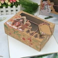 thumbnail image 5 of 12 Pcs Christmas Cookie Boxes With Window, Holiday Food Bakery Treat Boxes Christmas Kraft Gift Boxes With DIY Gift Tags, 5 of 11