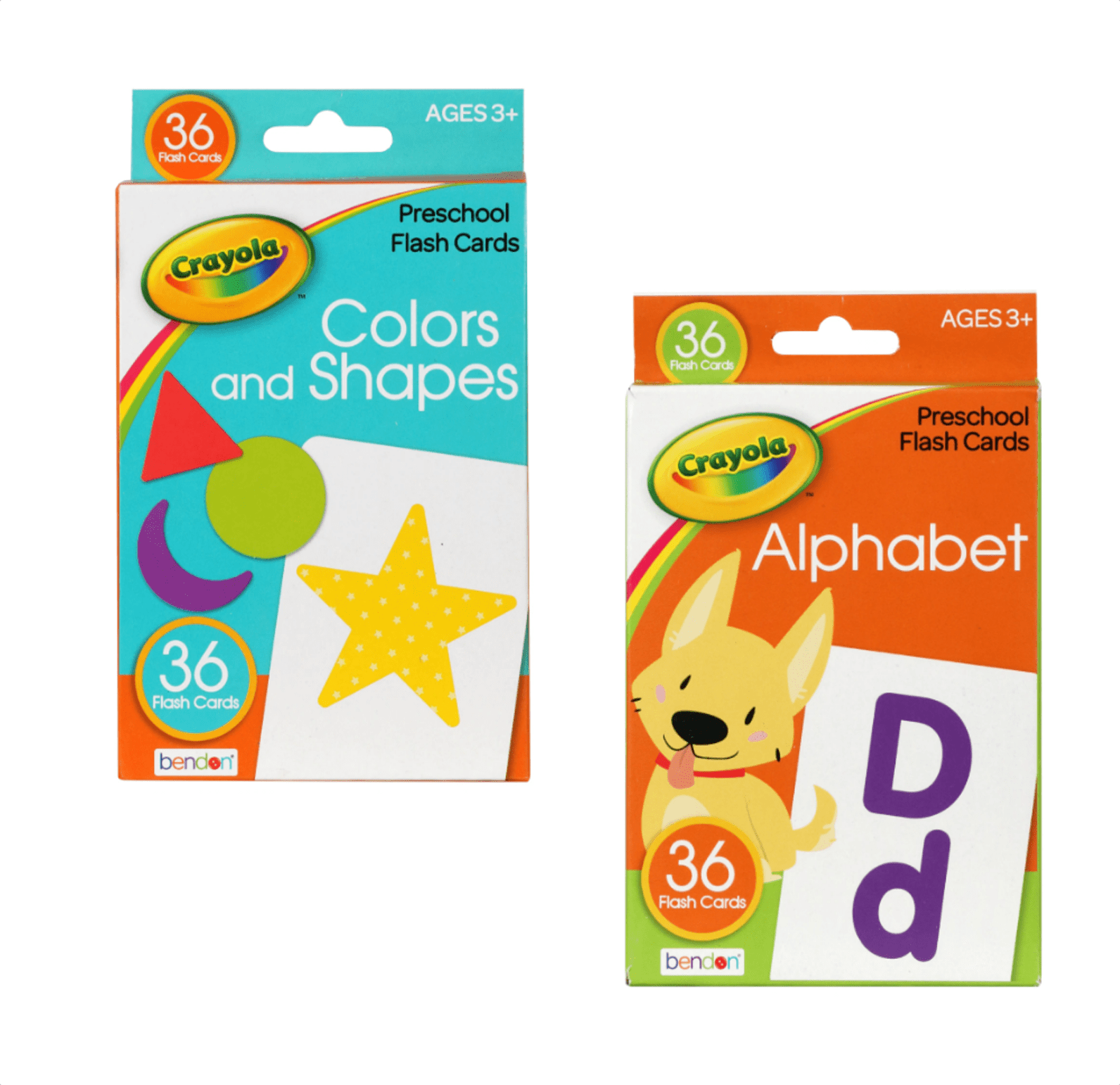 CRAYOLA LEARNING FLASH CARDS Age 3+ Select 36 Cards/Pk Learning Pack 