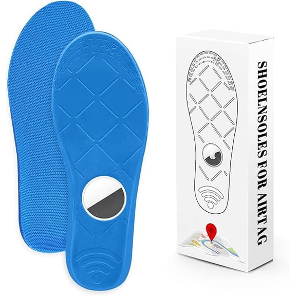USBSO Insoles for Airtag Hidden Holder, Airtag Case for Tracking Devise Steps and Shoes for Kids, Comfortable Securely Mounted Insert for Shoes (175-190mm)