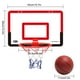 thumbnail image 2 of Tablero de baloncesto transparente para colgar en la puerta, Mini tablero trasero de baloncesto sin perforaciones con 1 cesta de red, 4 ganchos, 1 baloncesto Wmkox8yii HAHFKSH1002, 2 of 9