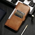 thumbnail image 6 of Classic Premium PU Leather Flip Case for iPhone 11, Wallet Case with Card Slots & Cash Pocket Kickstand Wrist Strap Full Body Protection Folio Case Cover for iPhone 11, Brown, 6 of 7