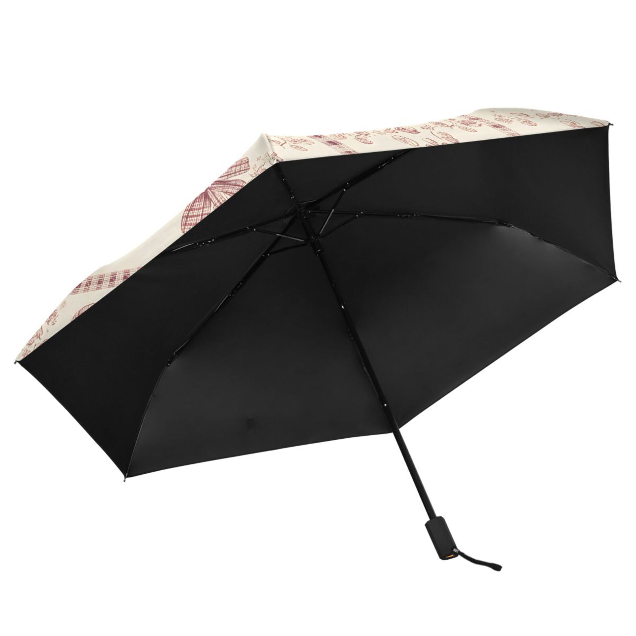 ALAZA Retro Bows UPF 50+ Compact Folding Umbrella for Rain Travel Umbrella Packable
