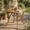 Teak, variant on Lightweight Concrete Outdoor Side Table 14x14x18.25 Inch White Pedestal End Table for Patio Garden Balcony