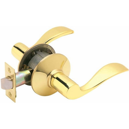 Schlage F10VACC605 Bright Brass Accent Lever Passage Set