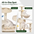 thumbnail image 4 of Árbol para Gatos Meecal Resistente de 215 cm para Gatos de Interior Beige, 4 of 7