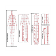 thumbnail image 2 of Fashion Illustration Ruler Sketch Template Sewing Ruler Humanoid Pattern Measuring Clothes,B,2 x Drawing Template, 2 of 9