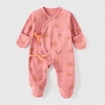 thumbnail image 2 of CAUYDY 0-3M 6-9M 12-18M Preemie Boy Coming Home Outfits Baby Clothing Newborn Long Sleeve Sleepers Infant Boys Romper Fall Winter Toddler Pajamas Watermelon Red for Sizes 3-6 Months, 2 of 6