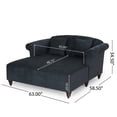 thumbnail image 2 of Elegant Charcoal Fabric Chaise Lounger for Lounge Chair Relaxation & Double Comfort, 2 of 9