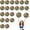 golden, variant on 12 PCS Cheerleading Poms, 13.8inch Sports Dance for Sports Team Spirit Cheering with Finger Rings