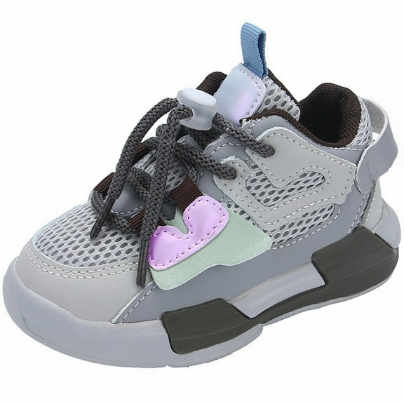 Otqutp Little Kid Soft Sole Sneakers Girls Shoes Children Sports Shoes Children's Little Boy Students Spring and Autumn Shoes