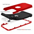 thumbnail image 3 of Dteck Case for Apple iPhone 13 6.1-inch,Shockproof Rubber Case 3-Layer Protection Armor Hybrid Hard Phone Back Cover for iPhone 13,Red, 3 of 6
