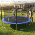 thumbnail image 2 of Mersco 14ft Trampoline Heavy Duty Outdoor Trampoline for Kids and Adults, Backyard Trampoline with Enclosure Net for Family Fun,Jumping Trampoline for Boys and Girls Birthday Gift ,Blue, 2 of 10