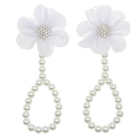 

New Chiffon Flower Pearl Baby Shoes Baby Child Pearl Anklet Anklet