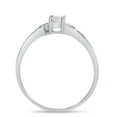 thumbnail image 5 of 10k White Gold Oval White Topaz And Diamond Ring, 5 of 6
