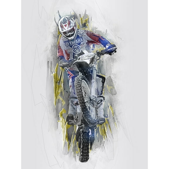 Dirt Bike Motocross Sport Graphic Large Wall Art Print