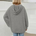 thumbnail image 4 of Favoffer Kids Ribbed Hooded Sweatshirt Boys Girls Long Sleeve Top with Pockets Toddler 4-14Y, 4 of 7