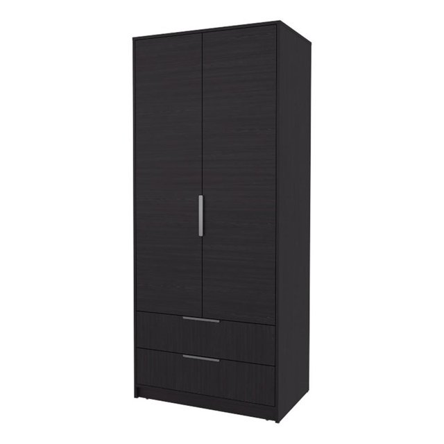 FM FURNITURE Forest Garde-Robe à 2 Portes avec Tringle et 2 Tiroirs Wengue