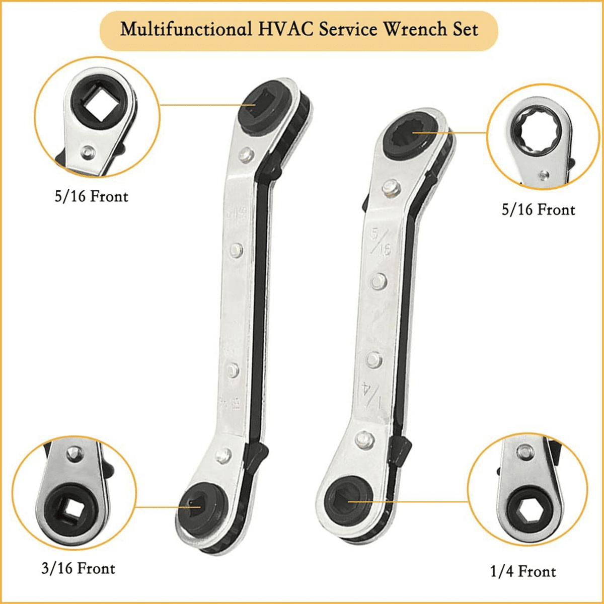 Valve Core Remover Installer Tool&HVAC Service Wrench Set, Refrigeration with Bit Adapters,10Pcs