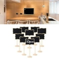 10Pcs Wood Chalkboard Sign and Replacement Stickers, Food Labels for