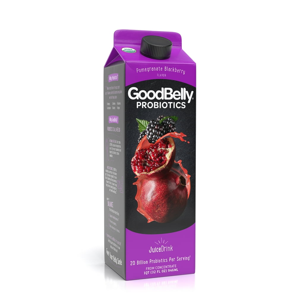 GoodBelly Probiotics Pomegranate Blackberry Juice Drink, 1 Quart