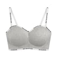 thumbnail image 3 of Nfurl Womens No Underwire Bra Supportive Push up Wireless Bras Soft Cup Comfortable Everyday Bralettes Gray,36, 3 of 5