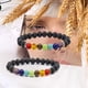 thumbnail image 5 of pulseras de cuentas elásticas curativas con piedras preciosas semipreciosas, unisex, regalos de aniversario de cumpleaños de Navidad, 5 of 5