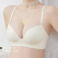 thumbnail image 2 of SMihono Fashion Sexy Plunge Demi for Women Soft Underwire Push up Bra Lightly Beathable Padded Bralettes Adjustable Strap Bras White M, 2 of 7