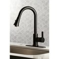 thumbnail image 3 of Kingston Brass LS8726CTL Continental Single-Handle Pull-Down Kitchen Faucet in Naples Bronze, 3 of 8